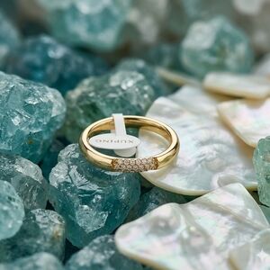 Ping Gold-Plated Pavé Crystal Band Ring - Gold